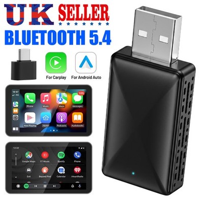 For Wireless Carplay Adapter Android Auto Adapter USB Car Dongle Connect Box NEW
