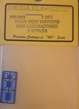 Details West RM-353 HO Locomotive Rear View Mirrors/Deflectors Photoetch Brass