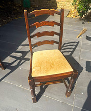 Vintage Dark Wood Dining Set & Occasional Tables - Collection Only