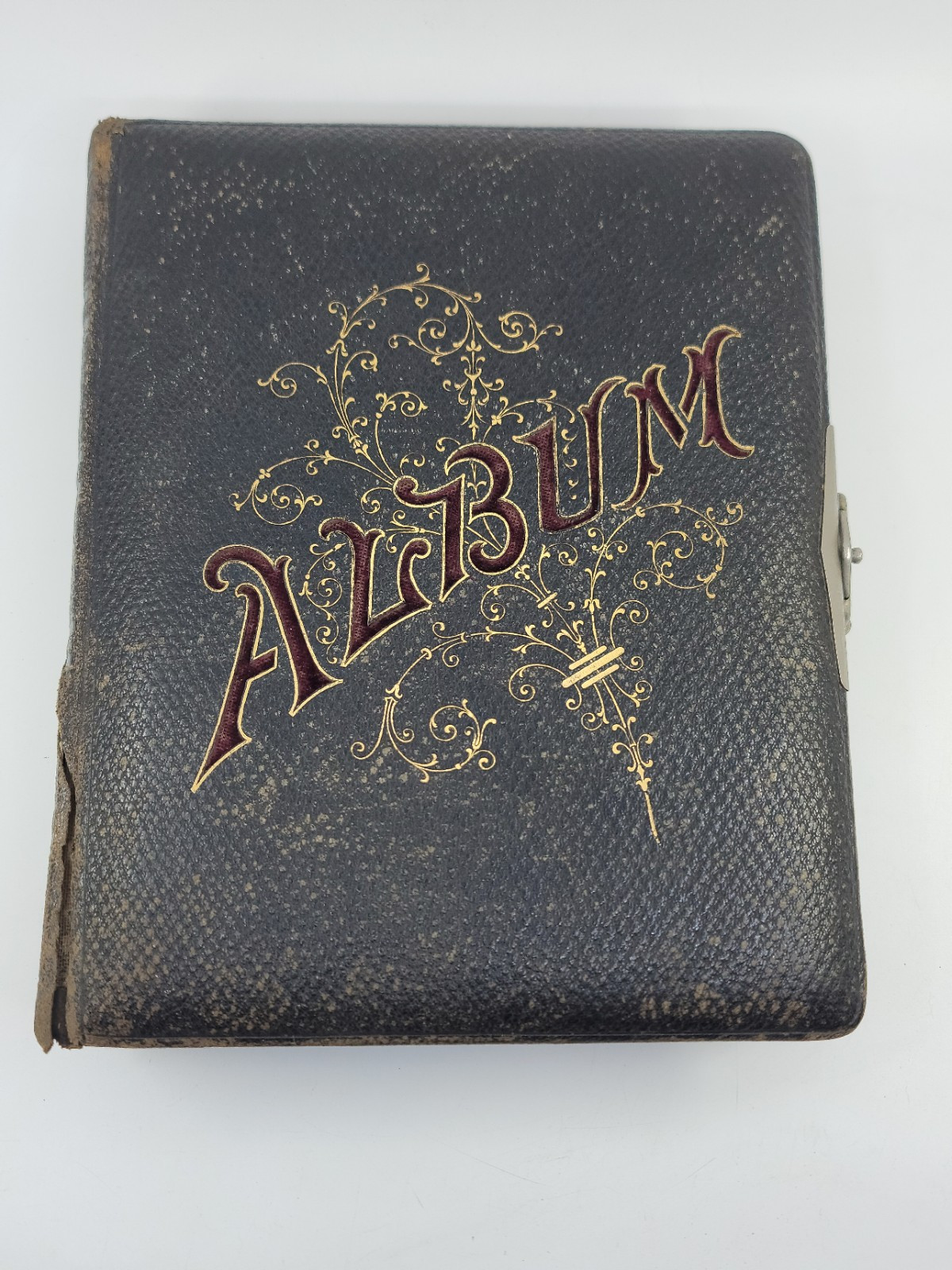 1800s Antique CDV Cabinet Card Leather Bound Photo Album Estate Cleanout Find PA