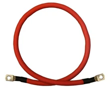 4 AWG Gauge Single Red 1 Foot w/ 5/16 Lugs Pure Copper PowerFlex Battery