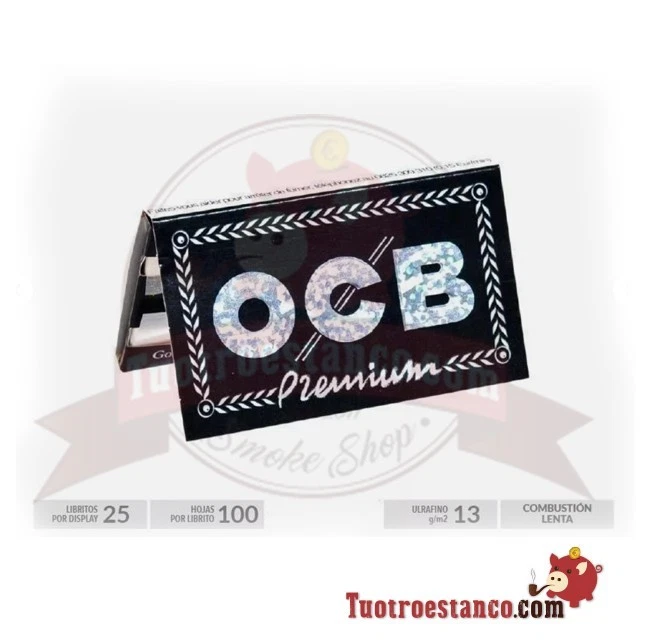 Cartine Corte Doppie Ocb Nero Black 1 Box Da 25 Libretti Di 100 Cartine - Immagine 2 di 4