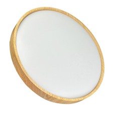 Ceiling Panel Light 180 Degree Lighting Angle Wood Grain Cover Round LED Ceiling