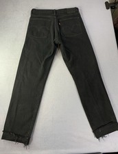 Levis Jeans 26 Womens Blue Premium Denim Wedgie Straight Distressed Button Fly