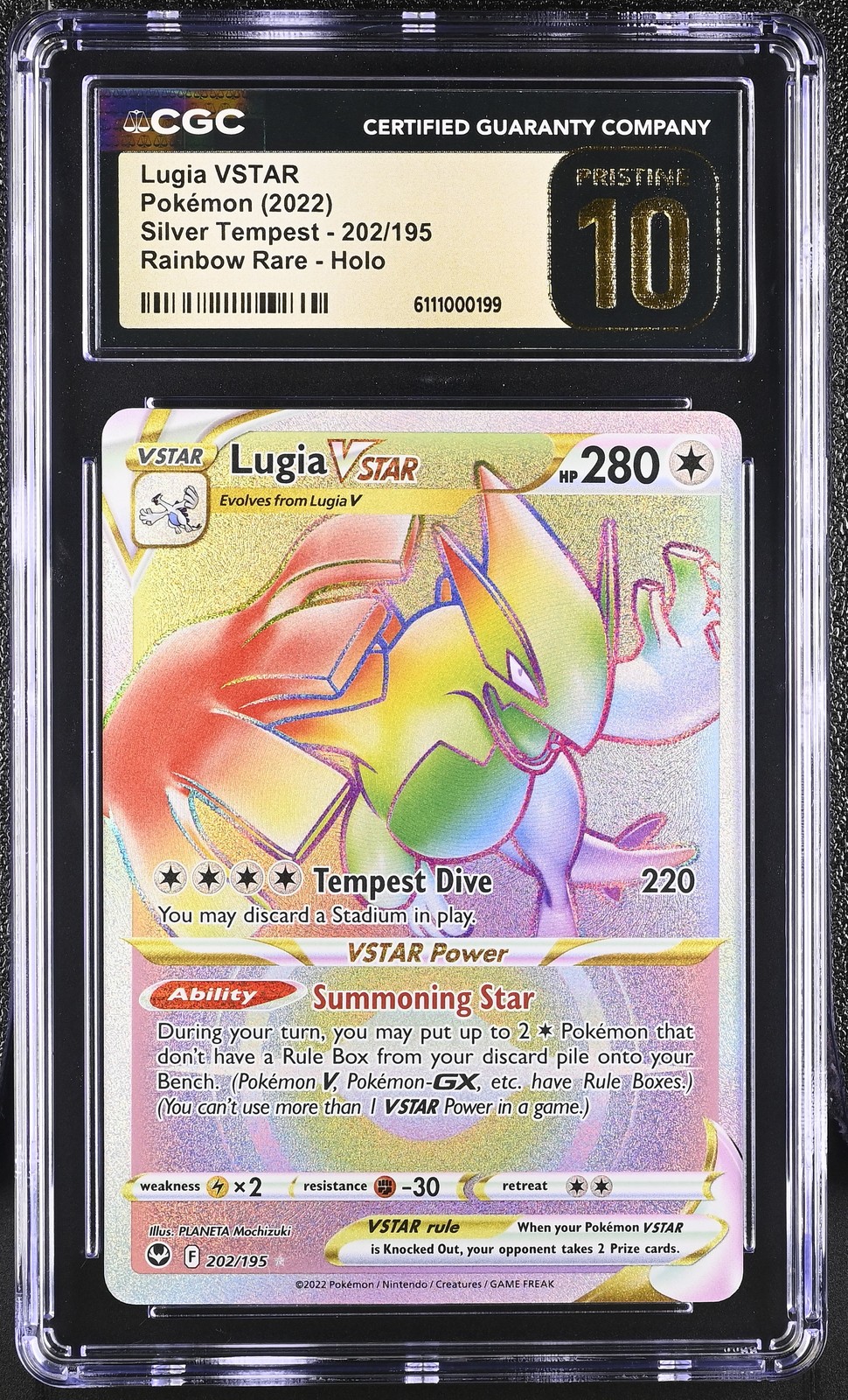 LUGIA VSTAR Silver Tempest Holo Rare #202 CGC Pristine 10 Pokemon [Nostalgium]