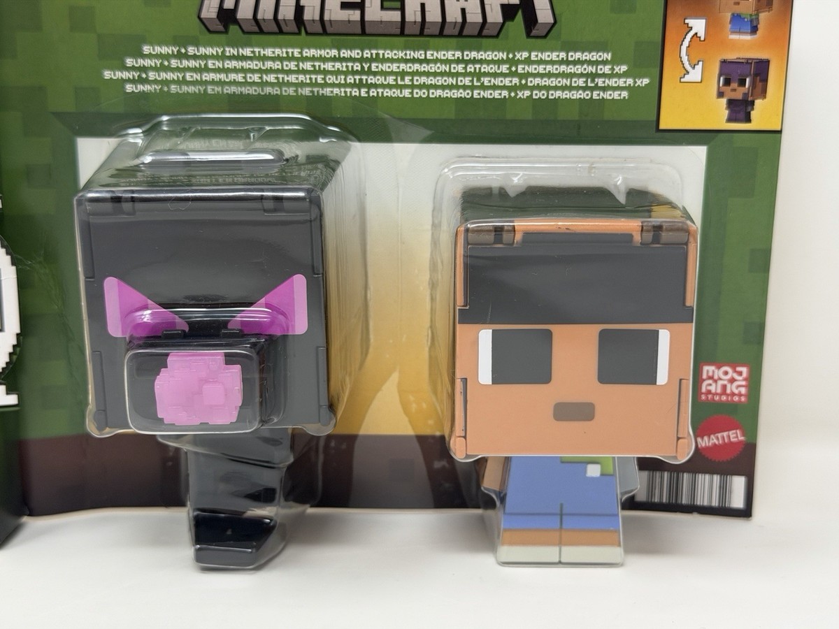 Minecraft Flippin Figs 2-In-1 Sunny & Ender Dragon Transform