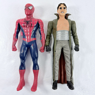 Vintage Marvel Spider-Man & Dr. Octopus Walkie Talkies Action Figures WORKING