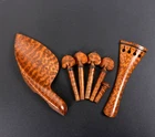 Snakewood Violin Accessories 4/4, Snake wood Violin Pegs Chin rest Tailpiece set