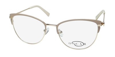 NEW OSCAR DE LA RENTA OSL 746 EYEGLASS FRAME WOMENS METAL & PLASTIC 651 GOLD