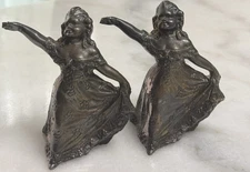 Victorian Ladies Dancing, Vintage Salt and Pepper Shakers by WB Weidlich Bros