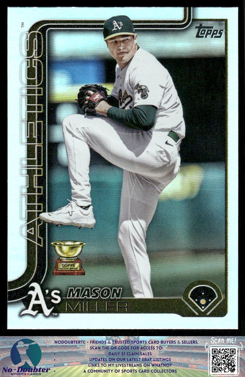 2025 Topps #571 Mason Miller Rainbow Foil Athletics 2.1G