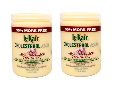 2 Pack of Le Kair Cholesterol Plus JBCO Deep Treatment Conditioning Cream 24 oz