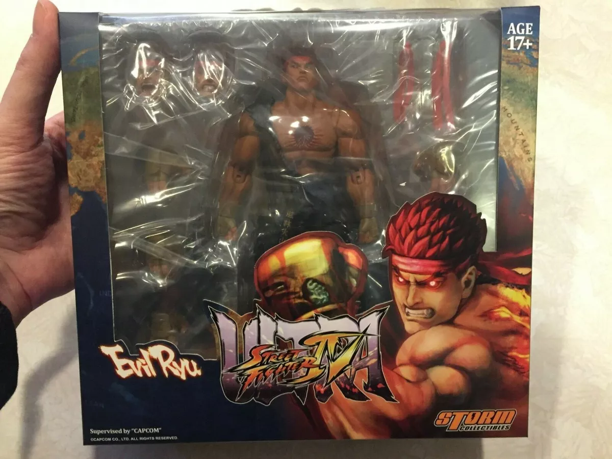 Storm Collectibles Ultimate Street Fighter IV Evil Ryu Action Figure red