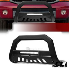 For 2006-2008 Dodge Ram 1500 Matte Black Avt Aluminum Led Bull Bar Bumper Guard