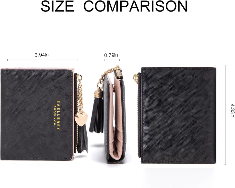 Portafoglio Donna Borsetta Portamonete Sottile Pochette Piccolo Portafogli in Pe - Immagine 3 di 4