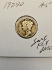 1924 D MERCURY DIME Lot #5 1924D semi-key date!