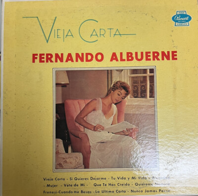 Cuba: Fernando Albuerne Vieja Carta - Vinyl Record LP P7350A Panart LP 3101 VG+