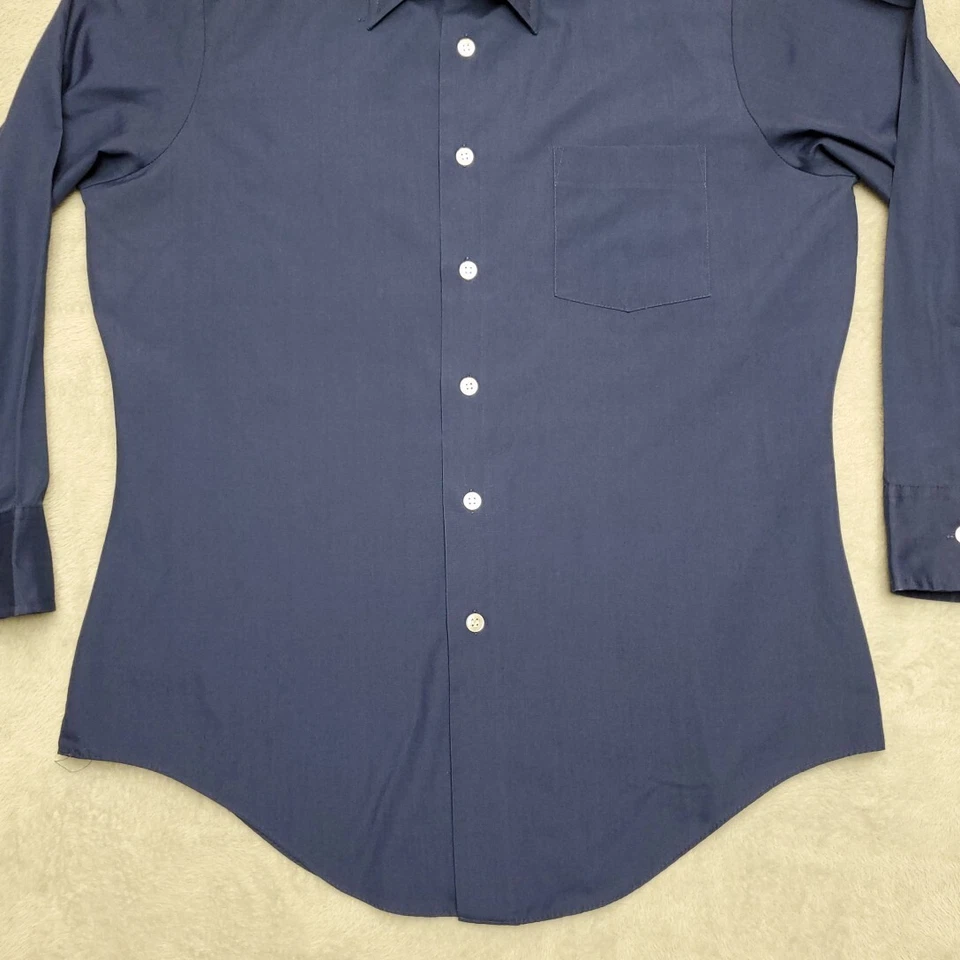 Camisa de vestir vintage Sears The Mens Store para hombre grande azul manga larga cónica Foto 2 de 4