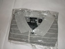 NWT 115 HUGO BOSS LOGO SLIM XXL PHILLIPSON SS POLO SHIRT COTTON L 29.5' UA22'GRY
