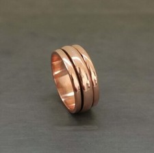 100 Solid Copper Spinner Band Ring Handmade Mediation Thumb Ring All Size SR701