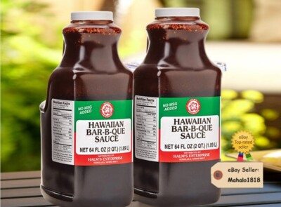  Halm's Hawaiian Bar-B-Que Sauce 2 Jugs  (64 oz per jug.)