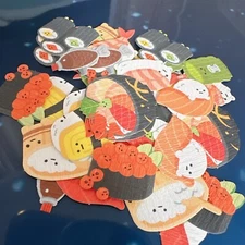 SUSHI Sticker Random 1pc Japanese Paper Material 10 Design New From Japan