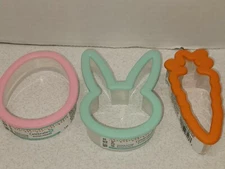 Easter Cookie Cutters Bunny Egg Carrot Celebrate It Kitchen Tools Plastic 