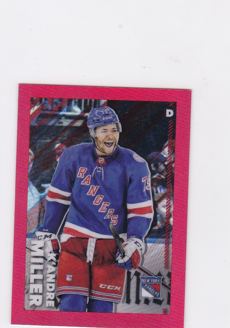 2022-23 TOPPS CHROME NHL STICKER #339 K'Andre Miller - New York SP RED /5 MADE