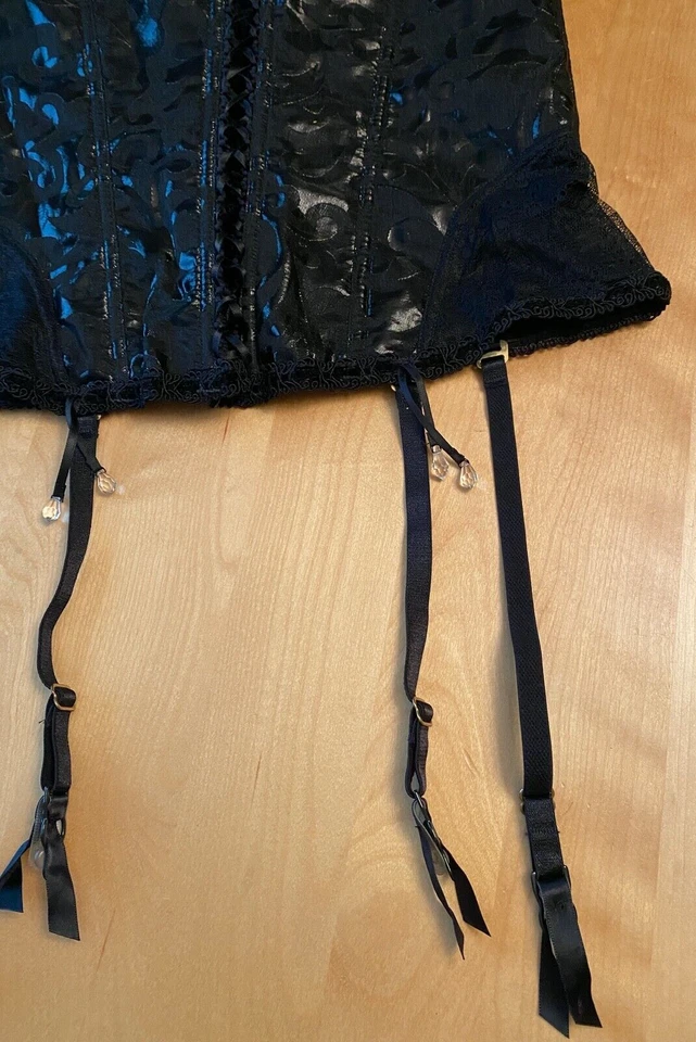 Victoria's Secret Very Sexy Corset Body Lace Up Bustier Black Women's Sz M - Image 2 of 4