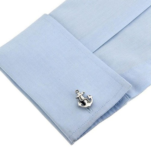 ANCHOR CUFFLINKS Nautical Boat Ship Sailing Boating Groom Wedding NEW w GIFT BAG - Picture 3 of 3