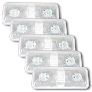 5-NEW-RV-LED-12v-CEILING-FIXTURE-DOUBLE-DOME-LIGHT-FOR-CAMPER-TRAILER-RV-MARINE