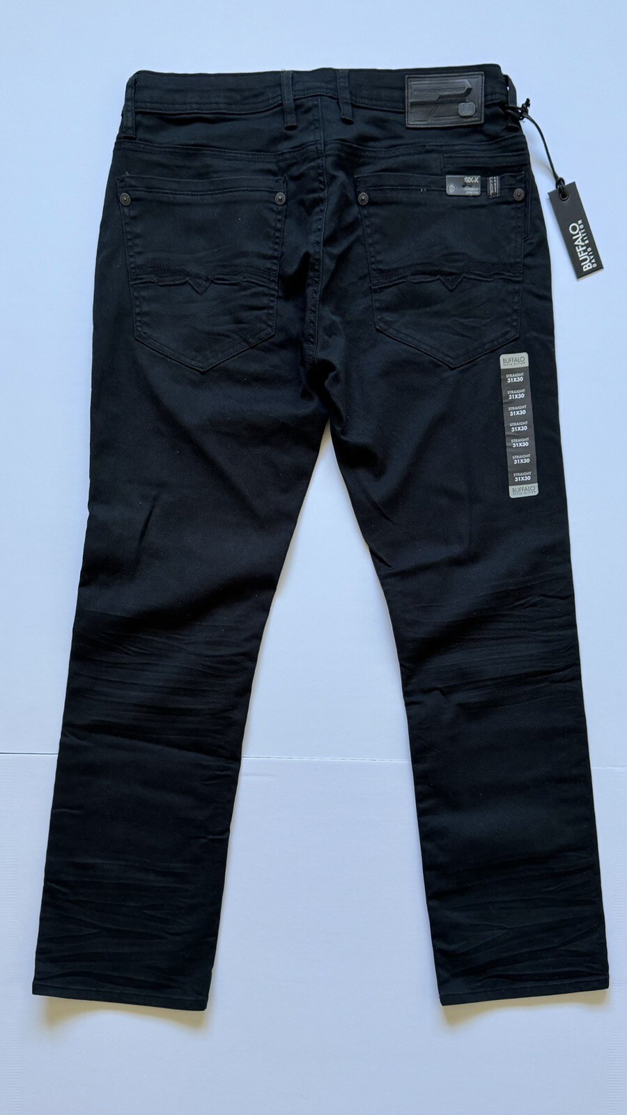 Buffalo David Bitton Men's Six-X Straight-Leg Stretch Jeans in Black-31X30 NWT