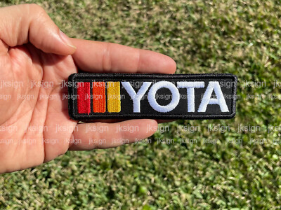 YOTA Tri Color Embroidered Patch with Iron Backing Fits on Toyota