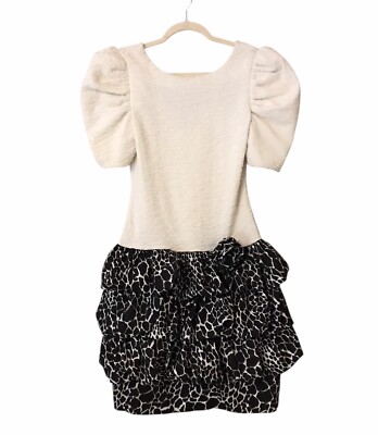 VTG 80 s Saks Fifth Avenue Night Ways Dress Bubble Skirt Retro Flower Read Sz XS