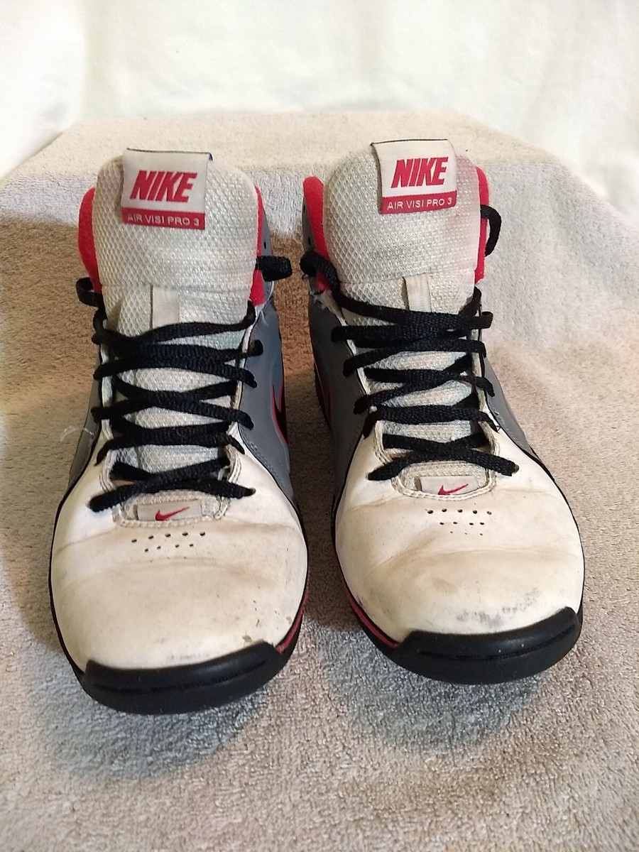 Nike Mens Air Visi Pro 3 White/Gray High Top (525746-109 Nike Mens Air Visi Pro 3 White/Gray High Top (525746-109