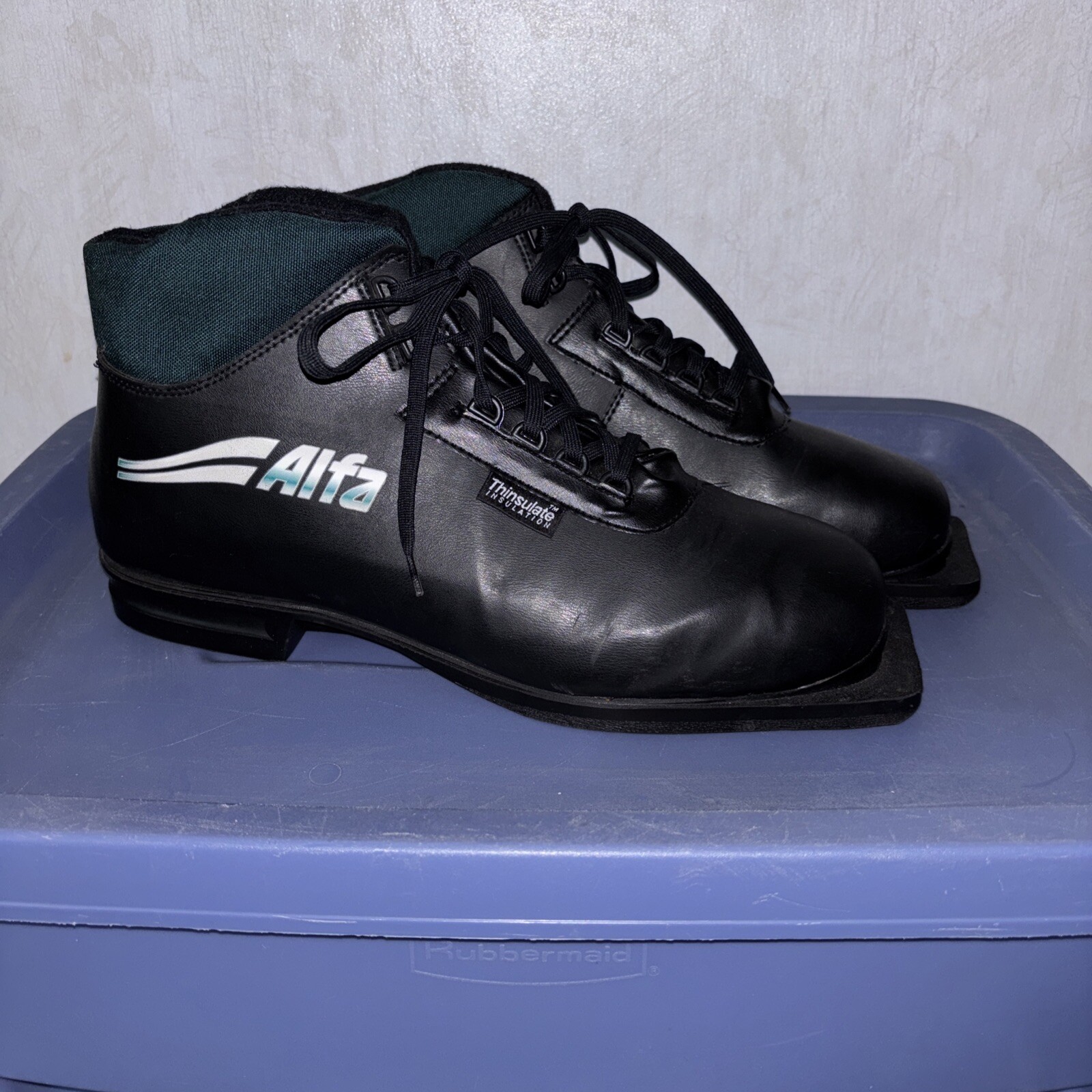 SALOMON Scarponi da sci di fondo vintage Alfa Thinsulate taglia uomo EU 48 US 15 sherpa