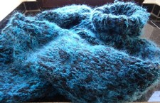 Dicker Pullover  Mohair Gr. XL Schwarz / Petr...