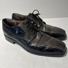 Vintage Vittorio Ponti Crocodile print dress shoes size 12 D Swing Rockabilly