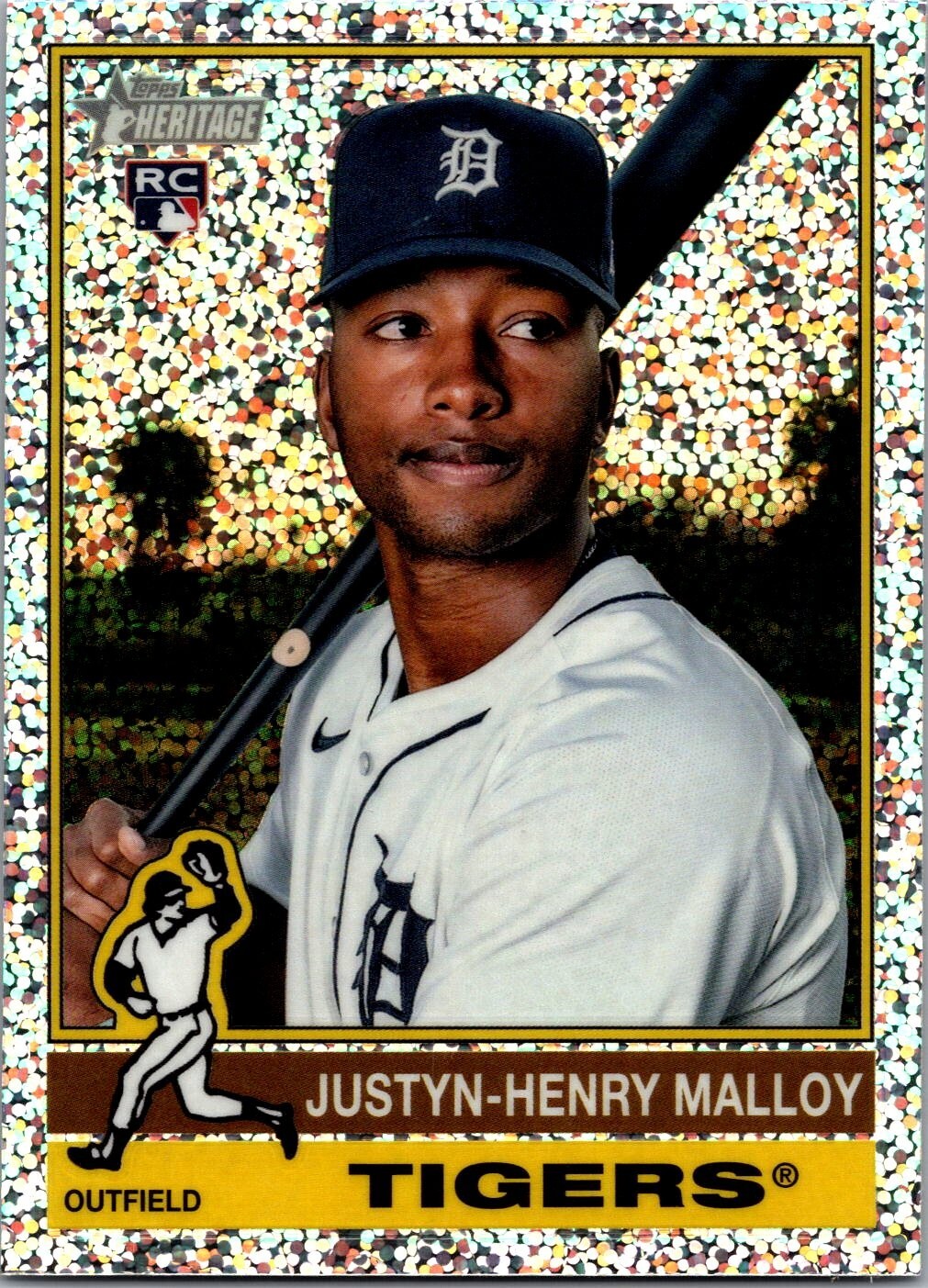 2025 Topps Heritage Chrome Silver Sparkle - Justyn-Henry Malloy #305 (RC)