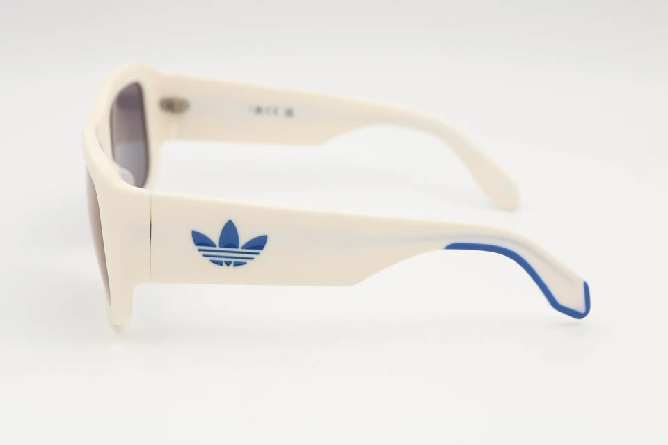 阿迪达斯Or0090 21X白色/蓝色方形太阳镜59-18-135 — 第 3/4 张图片