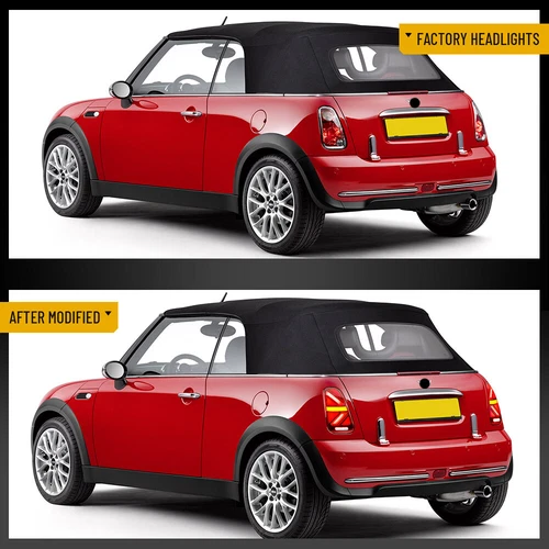 LED Red Tail Lights For 2001-06 BMW Mini Cooper R50 R52 R53 Rear Lamps w/Startup - Picture 3 of 18