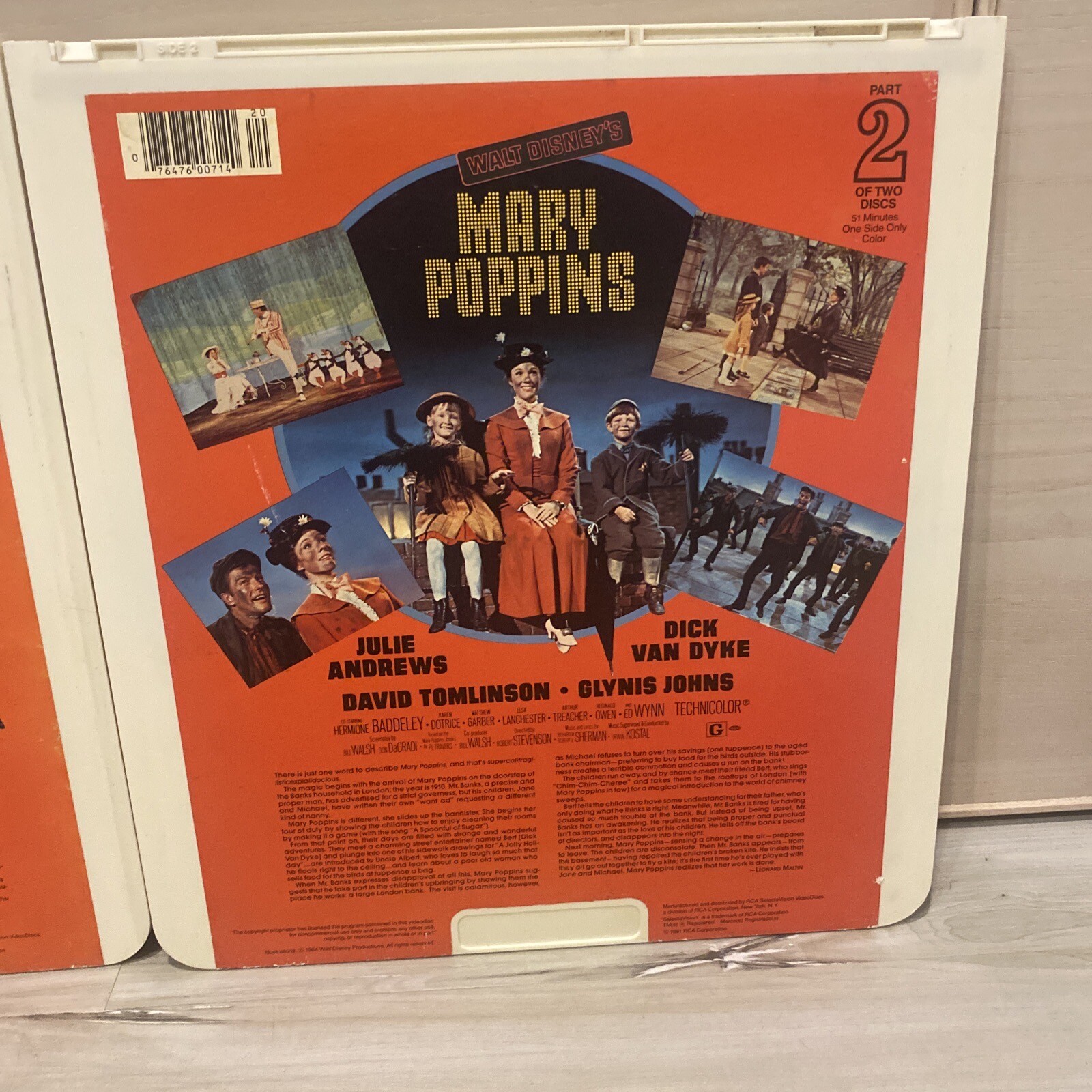 Mary Poppins  RCA CED SelectaVision VideoDiscs Andrews Dick Van Dyke DISNEY thumbnail 5