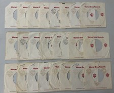 Huge Lot Of 24 Warner Bros. Records 45 RPM Record Sleeves - Company Sleeves