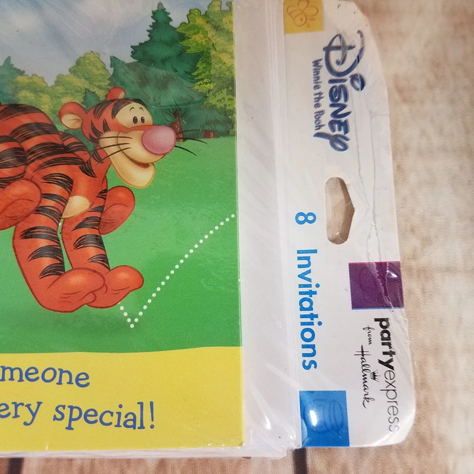 Winnie the Pooh Vintage Invitaciones de Cumpleaños Fiesta Lote de 16 Embalaje Original Foto 3 de 4