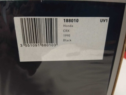 Norev Honda Crx Black 1990 1/18 188010 - Picture 3 of 3