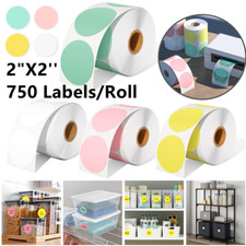 2'' Round Direct Thermal Labels Round Circle Label Self-Adhesive Thermal Sticker