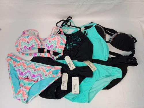 [Lot of 8] Bikini Tops & Bottoms L&XL NWT&NWOT Arizona Jeans/a.n.a. $300 Retail