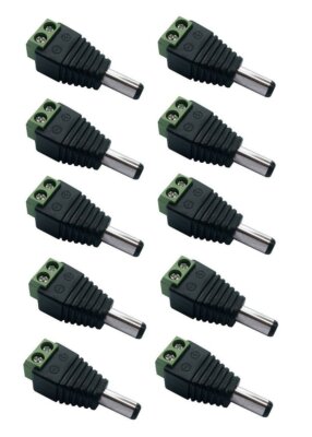 10 Male 12v Dc Power Jack Adapter Connector For Led Strip Cctv Camera