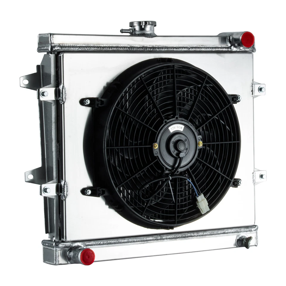 3 ROW Radiator+Shroud+Fan For 84-95,1986 Toyota Pickup DLX 4 Runner SR5 2.4L l4 - Изображение 4 из 4