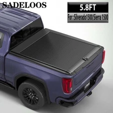5'8" Retractable Truck Bed Tonneau Cover For 14-25 Silverado/GMC 1500 Has T slot